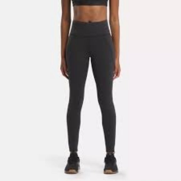 NWT REEBOK LUX PERFORM HIGH RISE TIGHT LEGGINGS BLACK XS - Picture 1 of 9